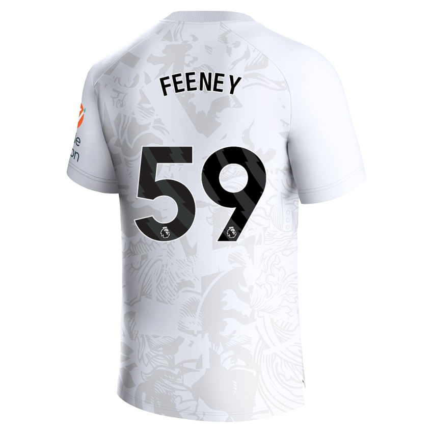 Kinder Josh Feeney #59 Weiß Auswärtstrikot Trikot 2023/24 T-Shirt Österreich