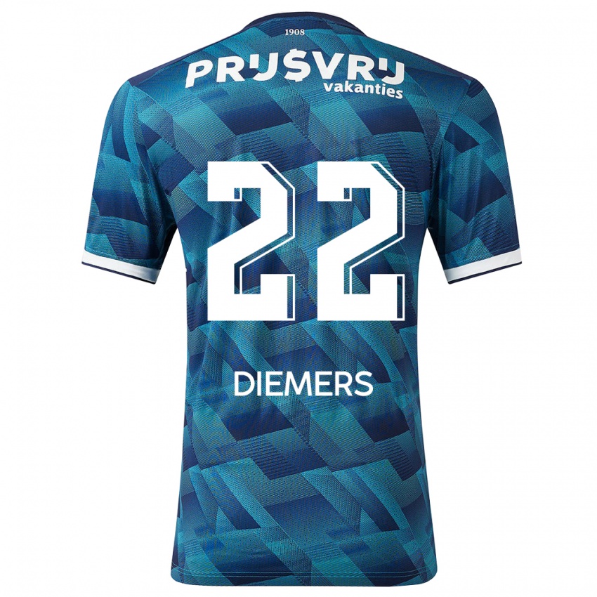 Kinder Mark Diemers #22 Blau Auswärtstrikot Trikot 2023/24 T-Shirt Österreich