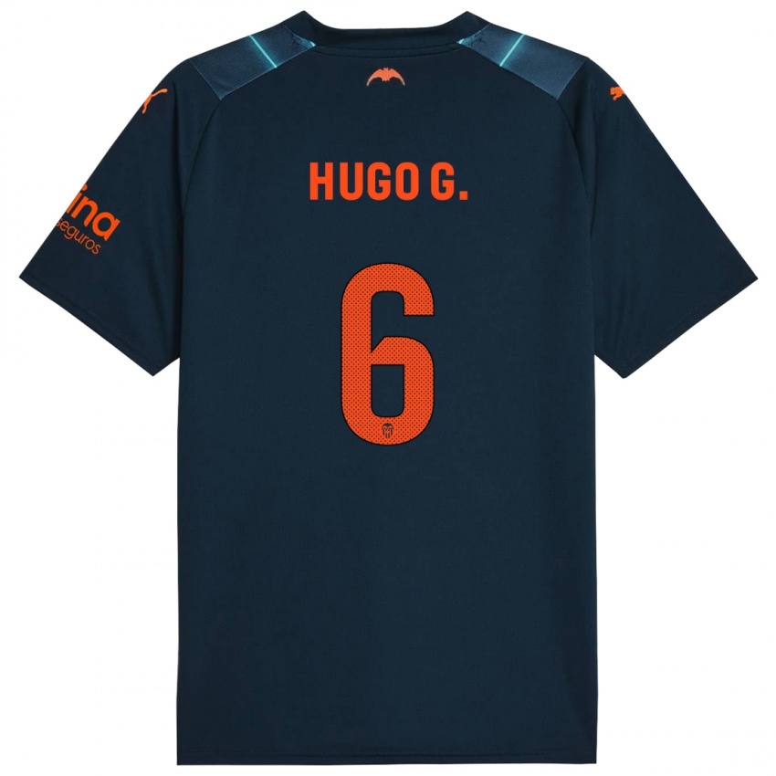 Kinder Hugo Guillamon #6 Marineblau Auswärtstrikot Trikot 2023/24 T-Shirt Österreich