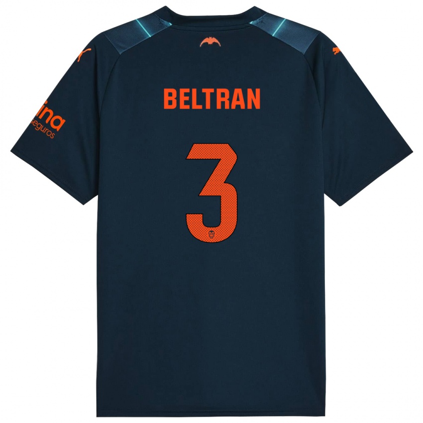 Kinder Bea Beltran #3 Marineblau Auswärtstrikot Trikot 2023/24 T-Shirt Österreich