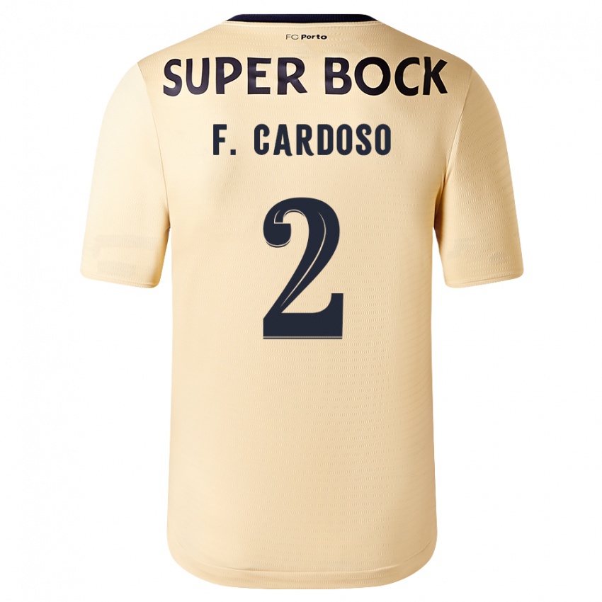 Kinder Fabio Cardoso #2 Beige-Gold Auswärtstrikot Trikot 2023/24 T-Shirt Österreich