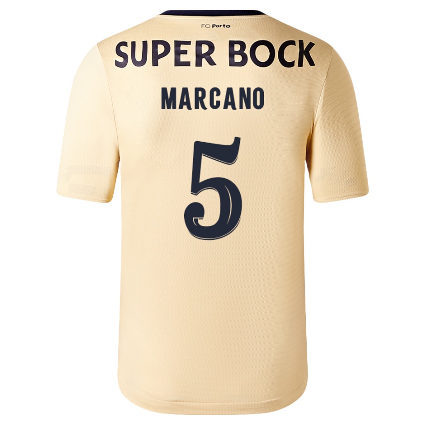 Kinder Ivan Marcano #5 Beige-Gold Auswärtstrikot Trikot 2023/24 T-Shirt Österreich