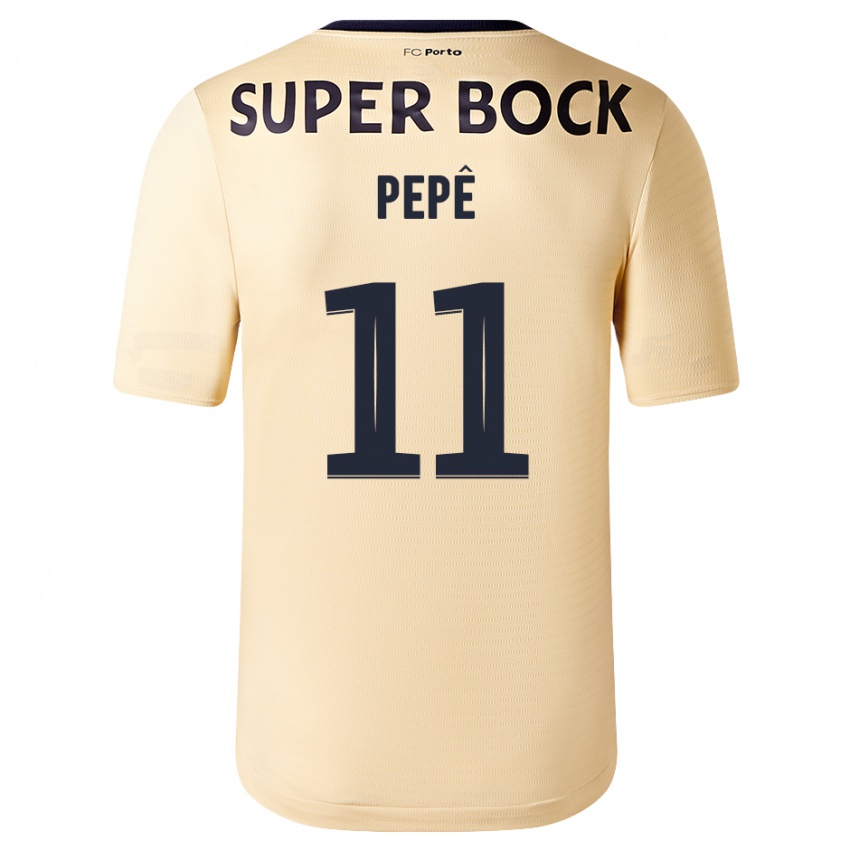 Kinder Pepe #11 Beige-Gold Auswärtstrikot Trikot 2023/24 T-Shirt Österreich