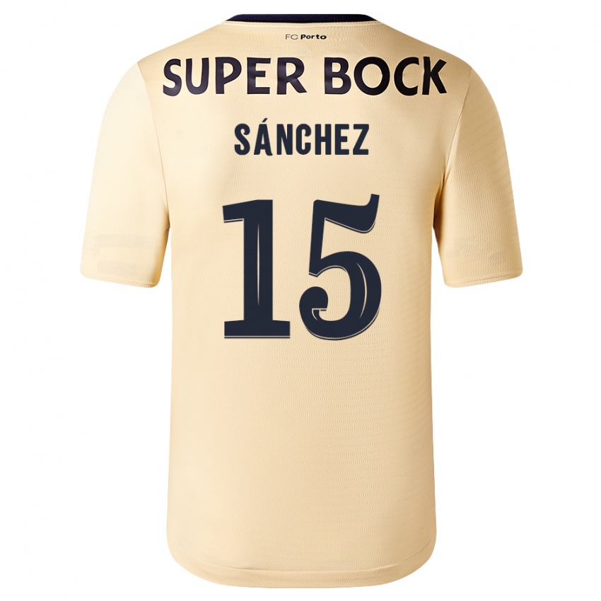Kinder Jorge Sanchez #15 Beige-Gold Auswärtstrikot Trikot 2023/24 T-Shirt Österreich