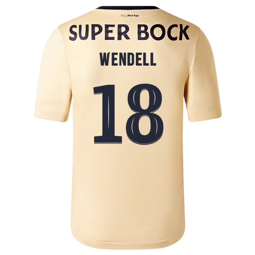 Kinder Wendell #18 Beige-Gold Auswärtstrikot Trikot 2023/24 T-Shirt Österreich
