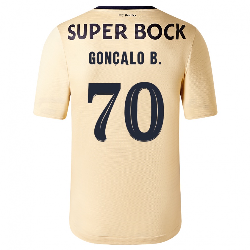 Kinder Goncalo Borges #70 Beige-Gold Auswärtstrikot Trikot 2023/24 T-Shirt Österreich
