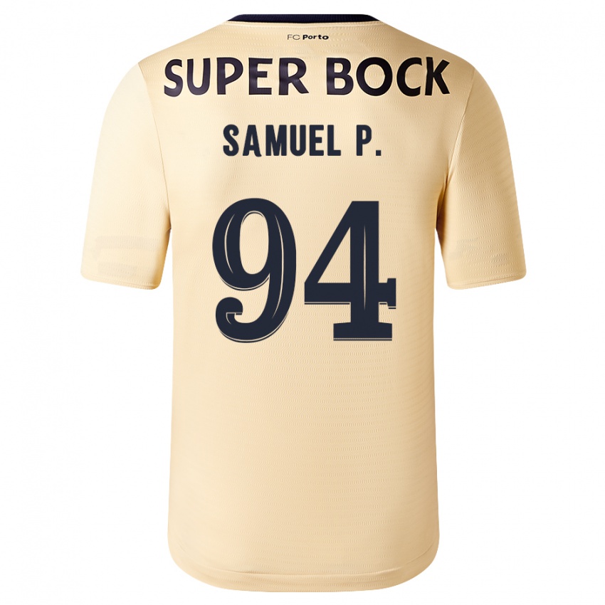 Kinder Samuel #94 Beige-Gold Auswärtstrikot Trikot 2023/24 T-Shirt Österreich