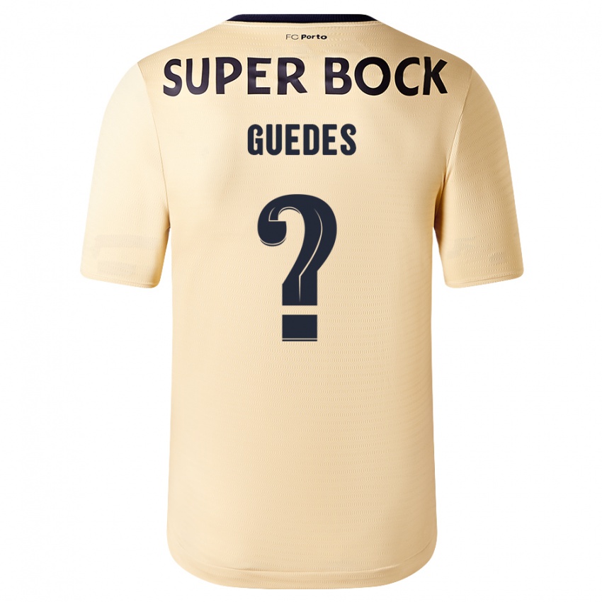 Kinder Gui Guedes #0 Beige-Gold Auswärtstrikot Trikot 2023/24 T-Shirt Österreich