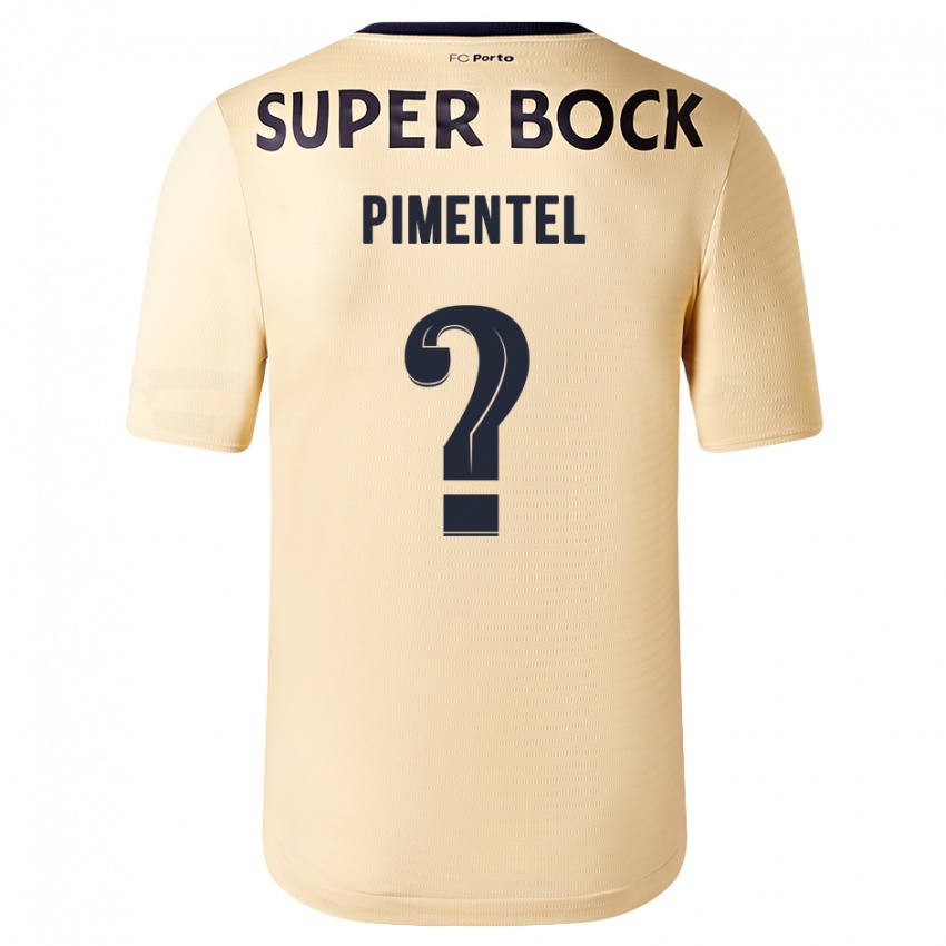 Kinder Eric Pimentel #0 Beige-Gold Auswärtstrikot Trikot 2023/24 T-Shirt Österreich