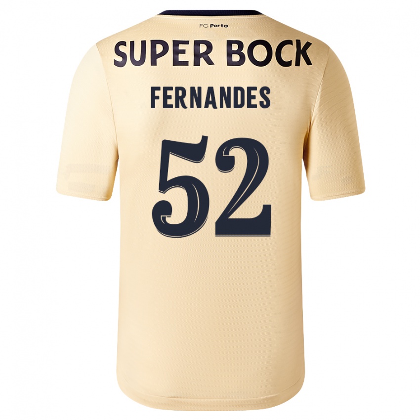 Kinder Martim Fernandes #52 Beige-Gold Auswärtstrikot Trikot 2023/24 T-Shirt Österreich