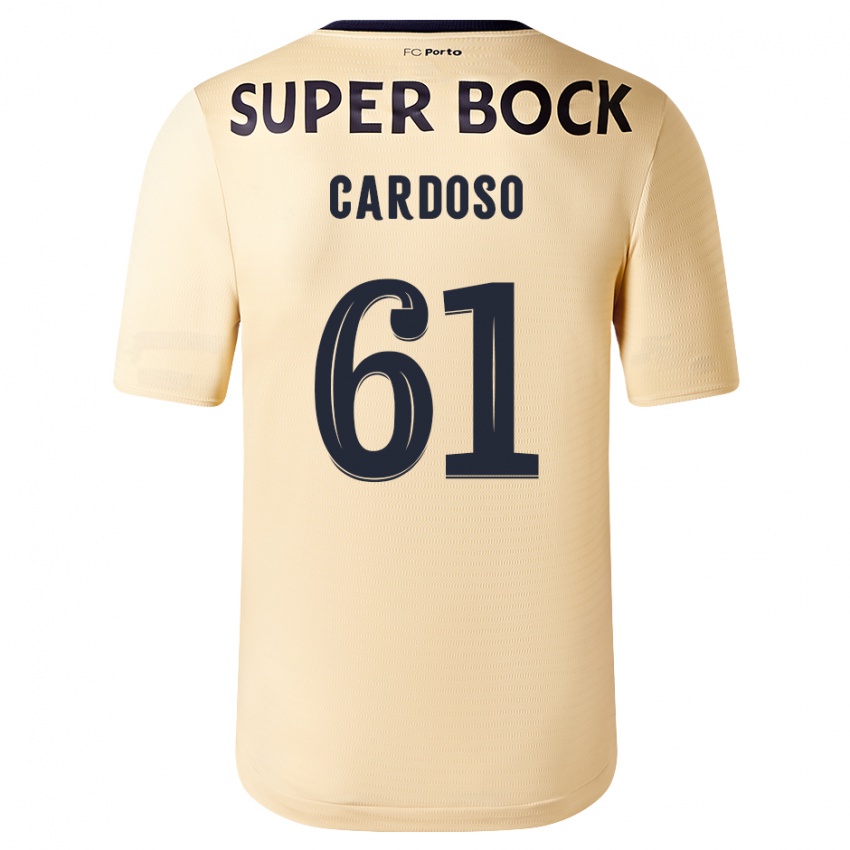 Kinder Ivan Cardoso #61 Beige-Gold Auswärtstrikot Trikot 2023/24 T-Shirt Österreich