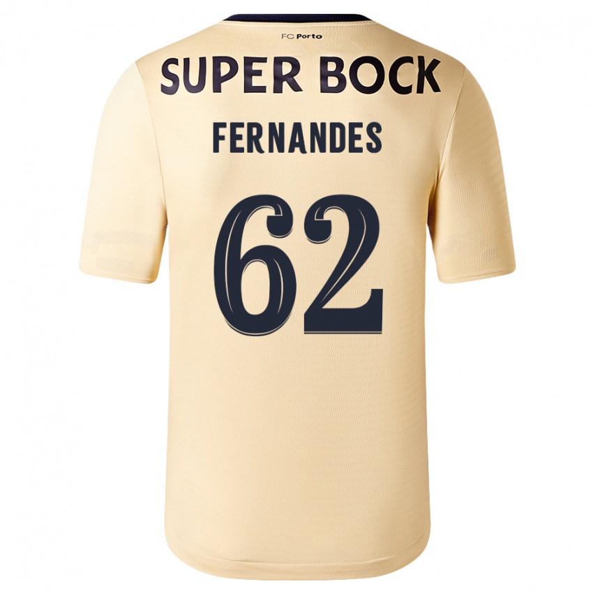 Kinder Rodrigo Fernandes #62 Beige-Gold Auswärtstrikot Trikot 2023/24 T-Shirt Österreich