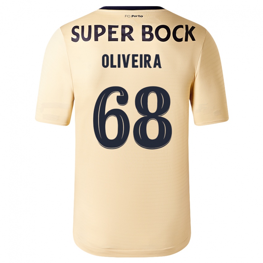 Kinder André Oliveira #68 Beige-Gold Auswärtstrikot Trikot 2023/24 T-Shirt Österreich