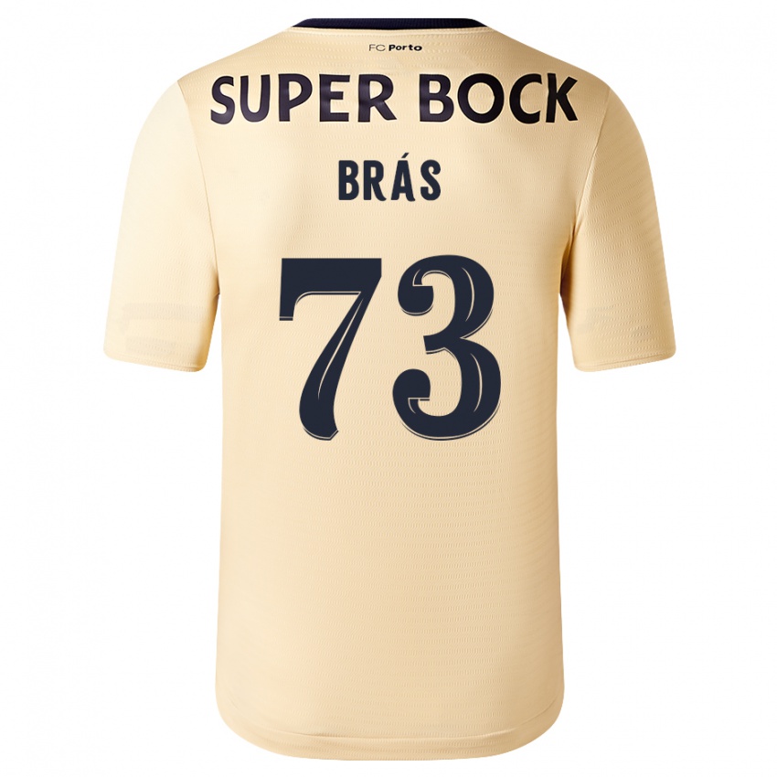 Kinder Gabriel Brás #73 Beige-Gold Auswärtstrikot Trikot 2023/24 T-Shirt Österreich