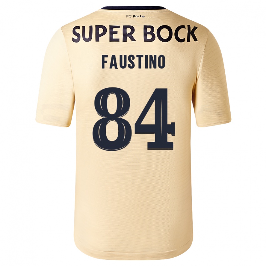 Kinder Levi Faustino #84 Beige-Gold Auswärtstrikot Trikot 2023/24 T-Shirt Österreich