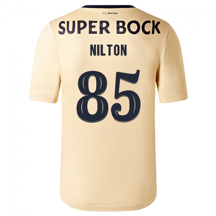 Kinder Nilton #85 Beige-Gold Auswärtstrikot Trikot 2023/24 T-Shirt Österreich