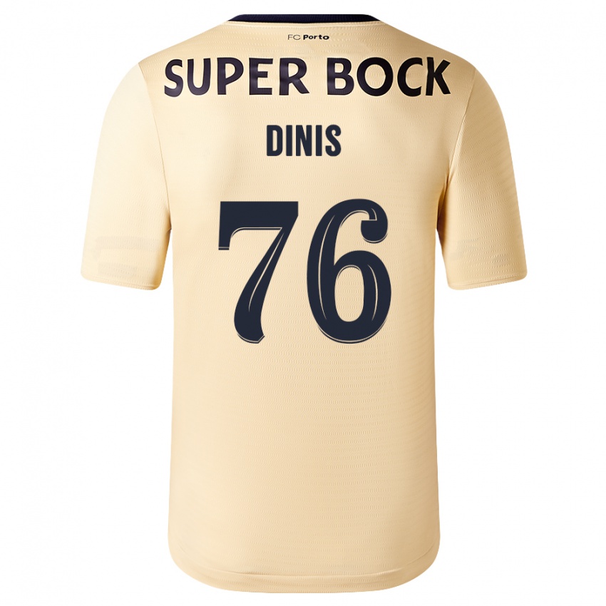 Kinder Dinis #76 Beige-Gold Auswärtstrikot Trikot 2023/24 T-Shirt Österreich