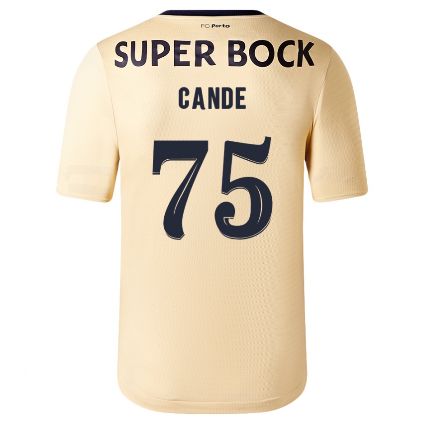 Kinder Anhá Cande #75 Beige-Gold Auswärtstrikot Trikot 2023/24 T-Shirt Österreich