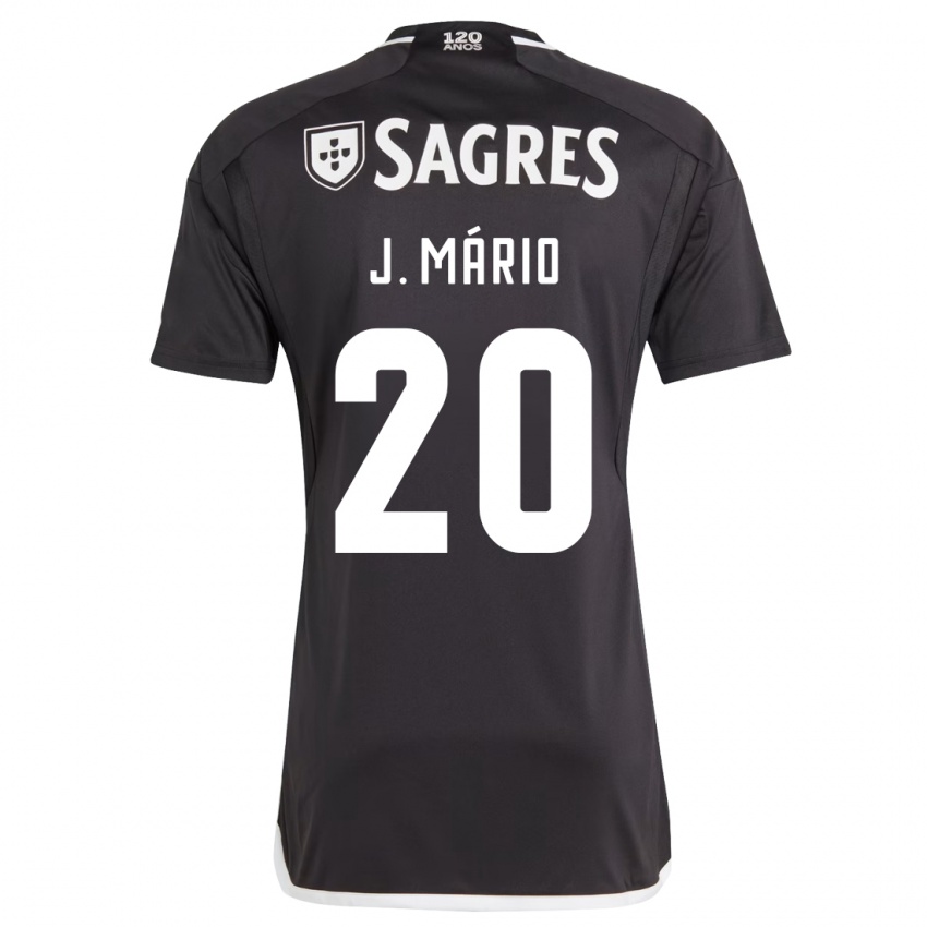 Kinder João Mário #20 Schwarz Auswärtstrikot Trikot 2023/24 T-Shirt Österreich
