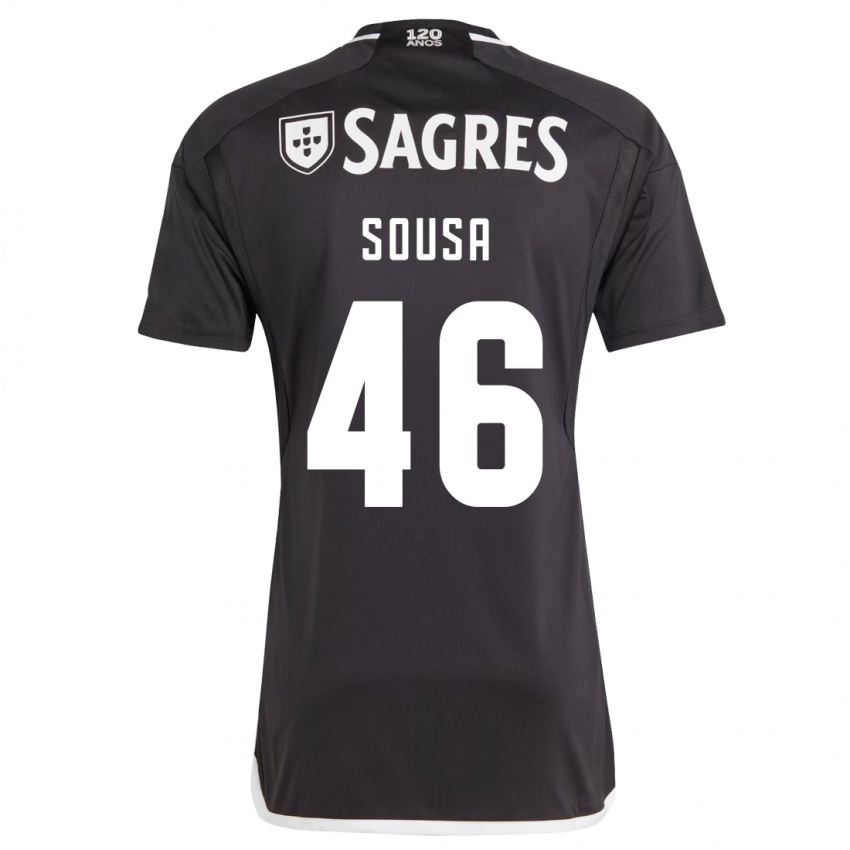 Kinder Gerson Sousa #46 Schwarz Auswärtstrikot Trikot 2023/24 T-Shirt Österreich