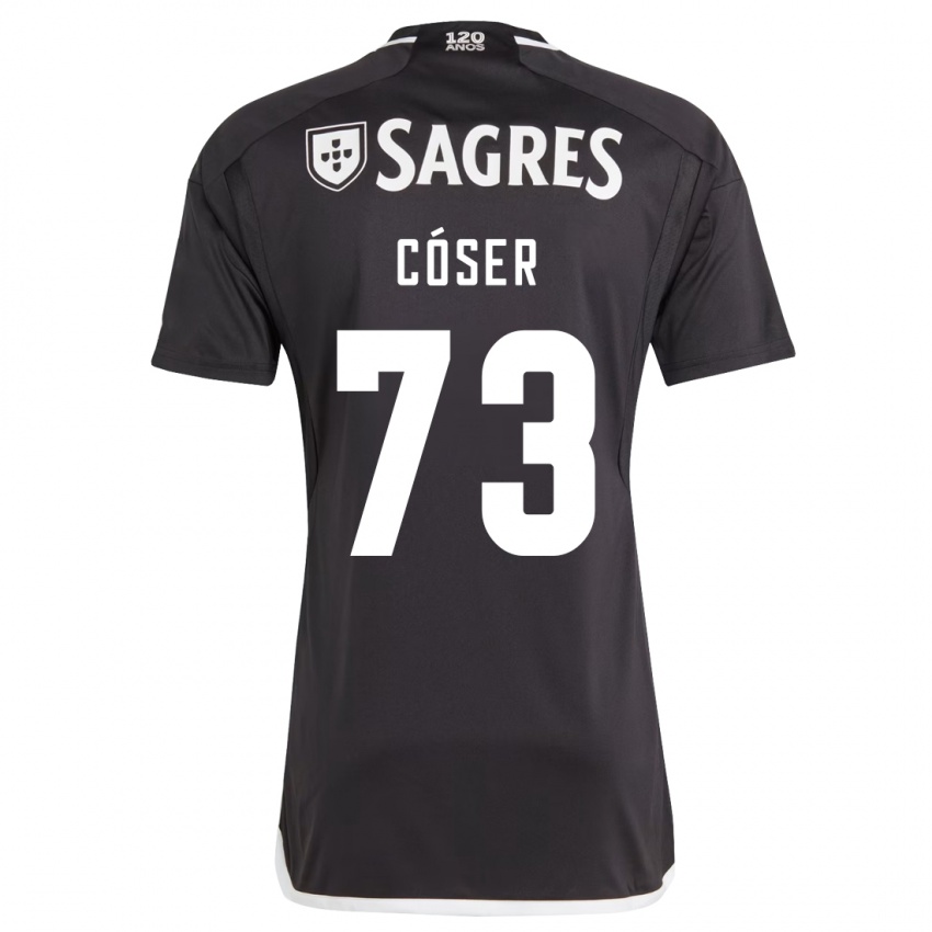 Kinder Tiago Cóser #73 Schwarz Auswärtstrikot Trikot 2023/24 T-Shirt Österreich