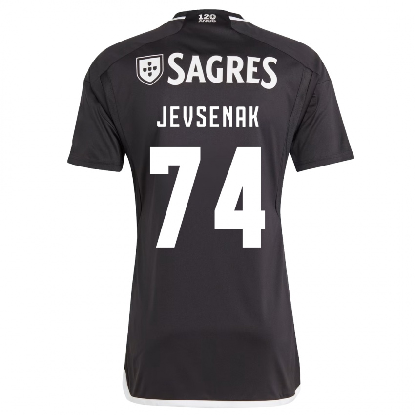 Kinder Zan Jevsenak #74 Schwarz Auswärtstrikot Trikot 2023/24 T-Shirt Österreich