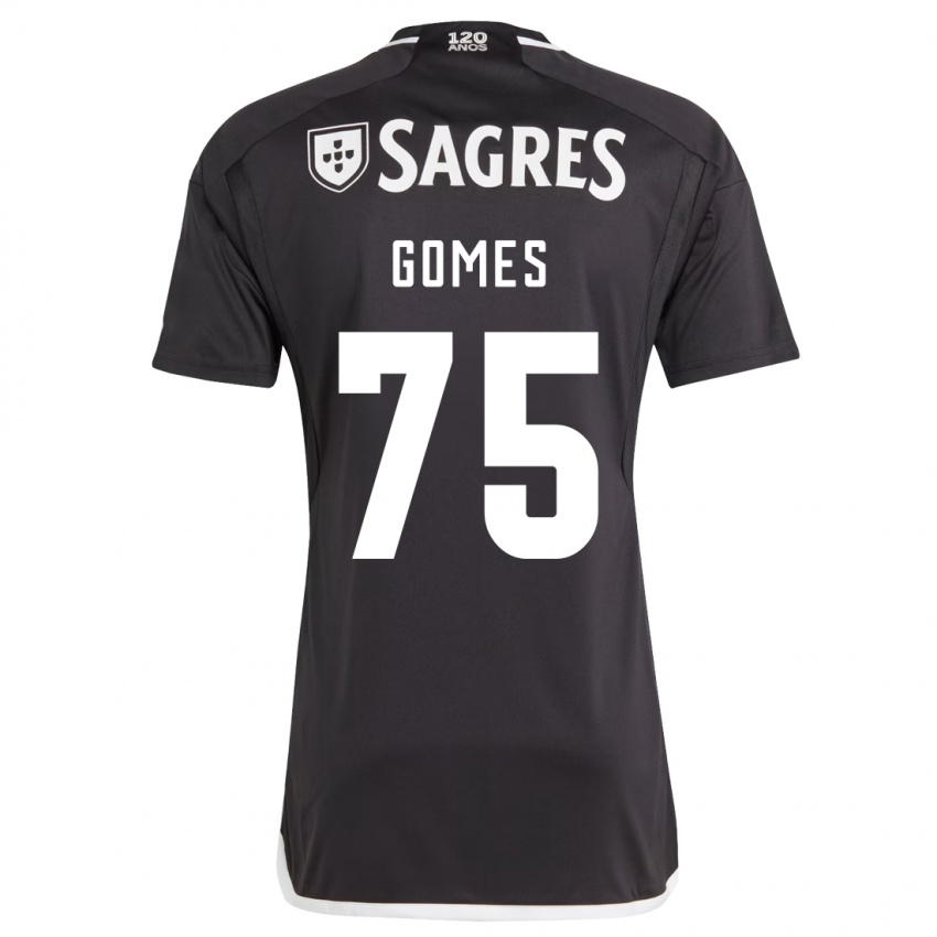 Kinder André Gomes #75 Schwarz Auswärtstrikot Trikot 2023/24 T-Shirt Österreich
