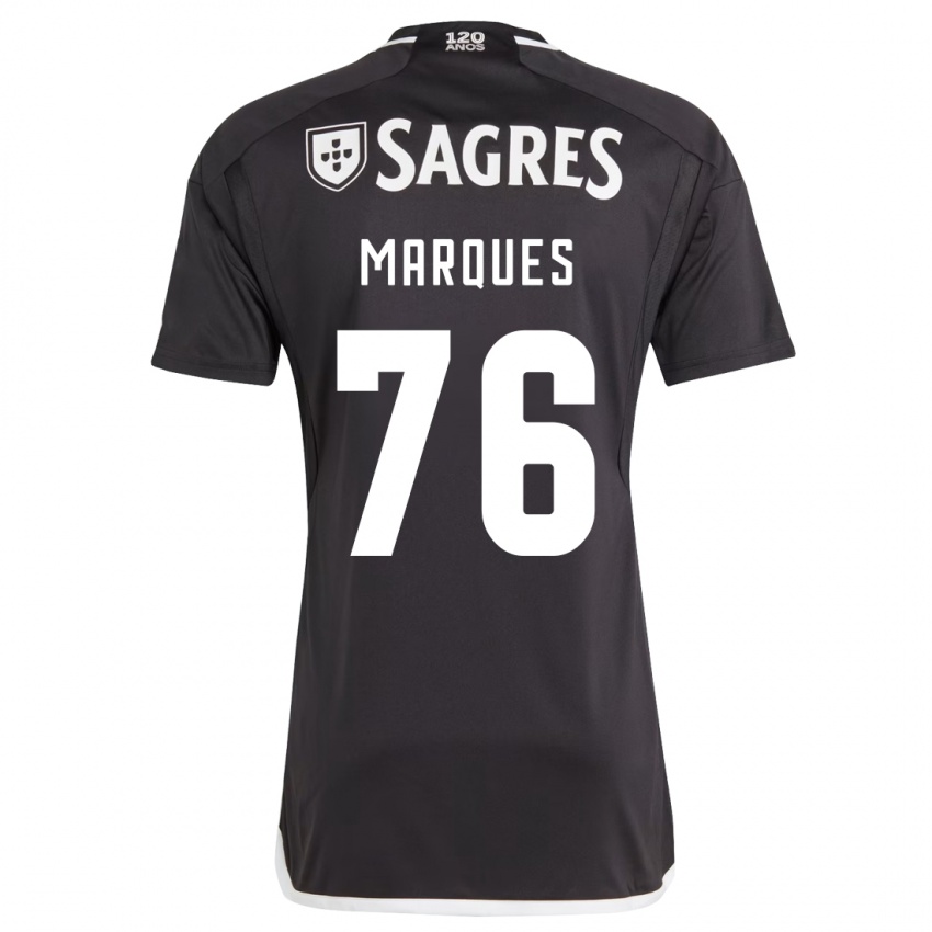 Kinder Gustavo Marques #76 Schwarz Auswärtstrikot Trikot 2023/24 T-Shirt Österreich