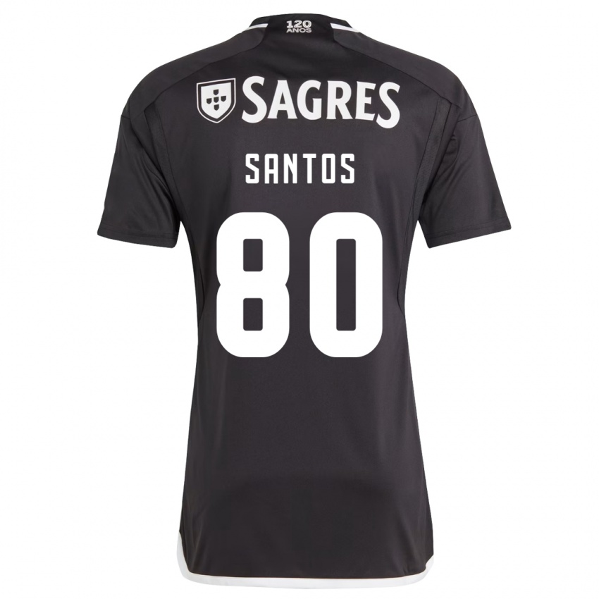 Kinder Pedro Santos #80 Schwarz Auswärtstrikot Trikot 2023/24 T-Shirt Österreich