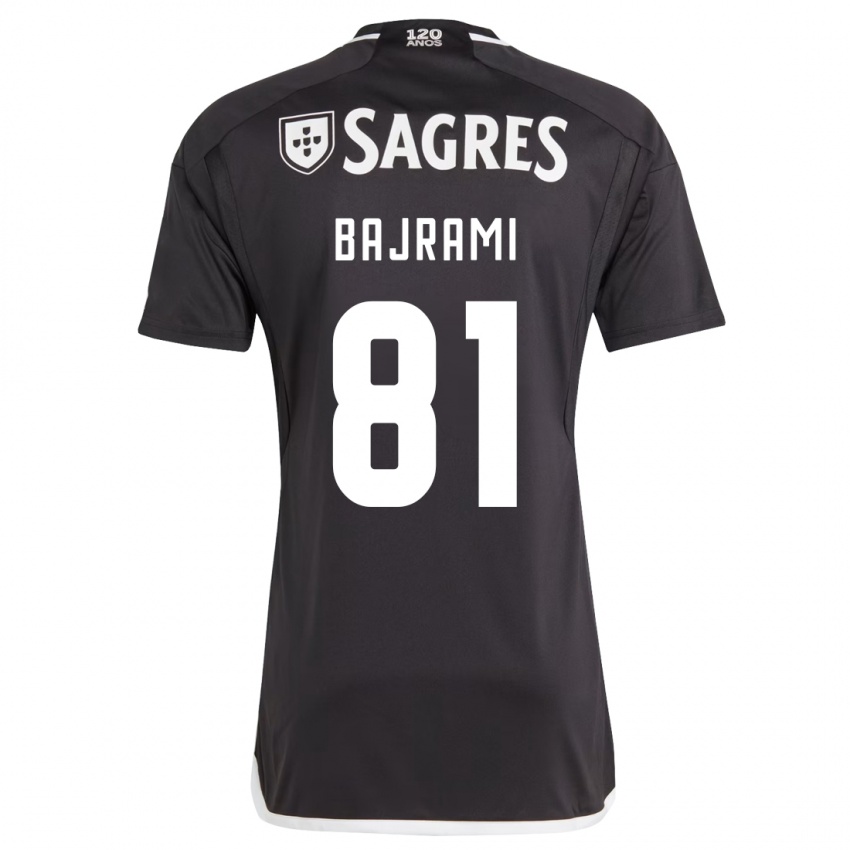Kinder Adrian Bajrami #81 Schwarz Auswärtstrikot Trikot 2023/24 T-Shirt Österreich