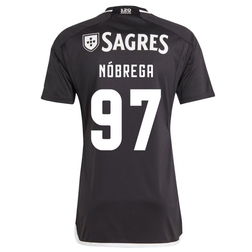 Kinder Ricardo Nóbrega #97 Schwarz Auswärtstrikot Trikot 2023/24 T-Shirt Österreich