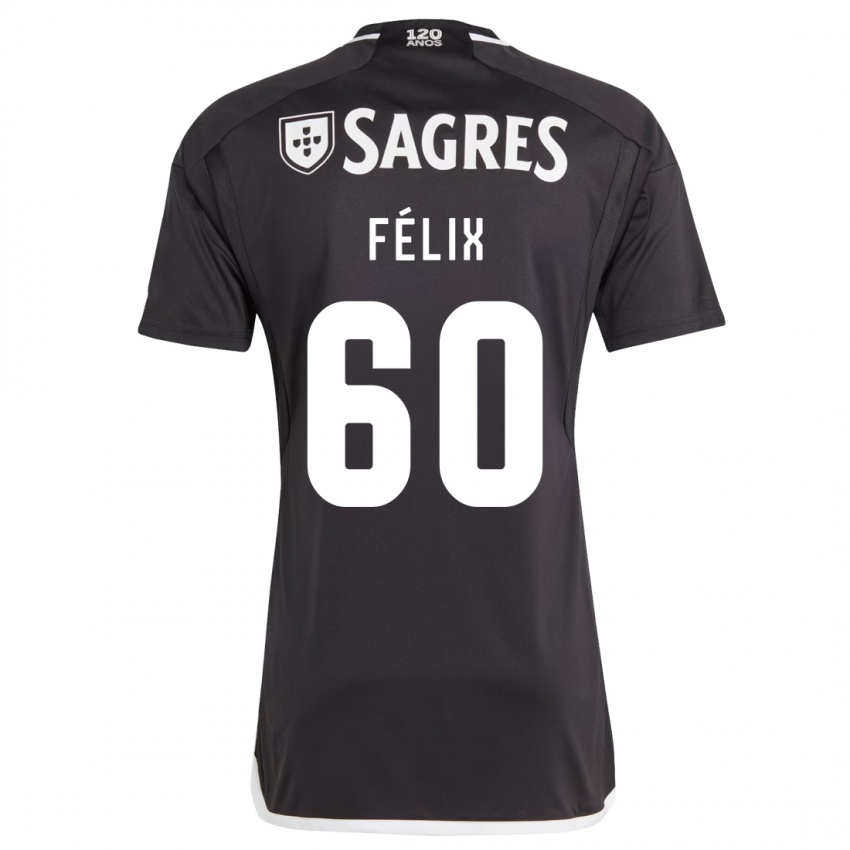 Kinder Nuno Félix #60 Schwarz Auswärtstrikot Trikot 2023/24 T-Shirt Österreich