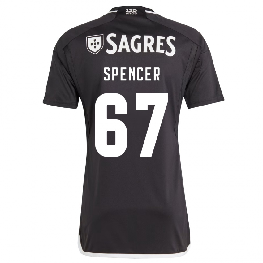 Kinder Diogo Spencer #67 Schwarz Auswärtstrikot Trikot 2023/24 T-Shirt Österreich