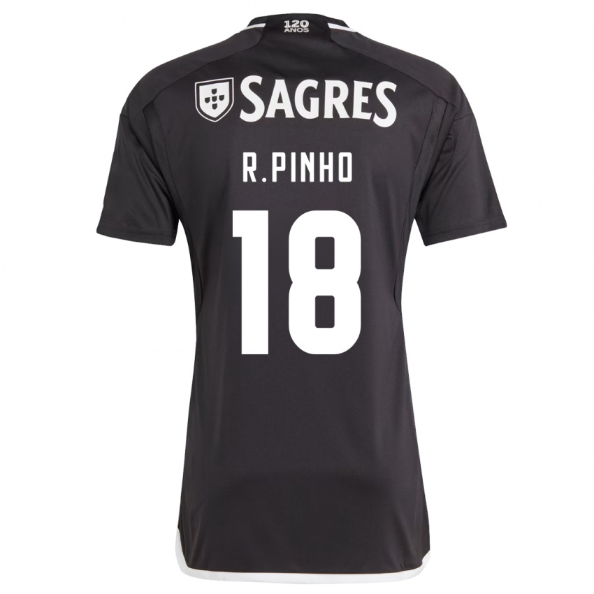 Kinder Rodrigo Pinho #18 Schwarz Auswärtstrikot Trikot 2023/24 T-Shirt Österreich
