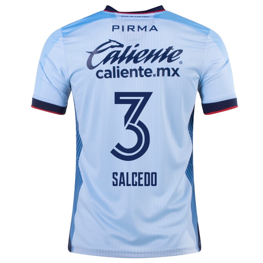 Kinder Carlos Salcedo #3 Himmelblau Auswärtstrikot Trikot 2023/24 T-Shirt Österreich