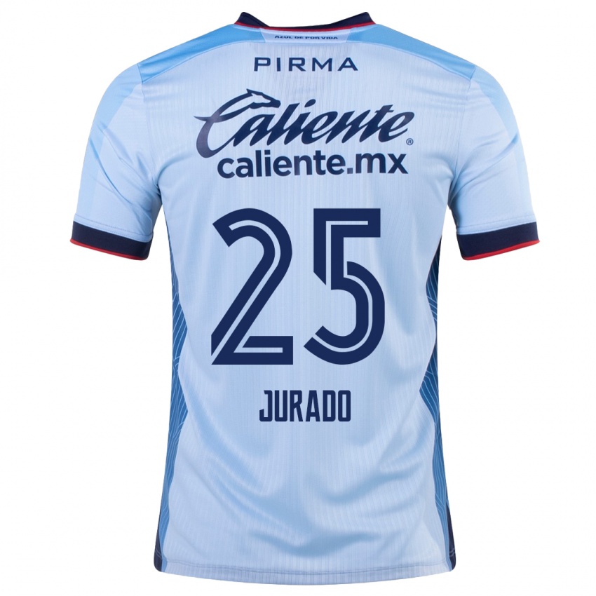 Kinder Sebastian Jurado #25 Himmelblau Auswärtstrikot Trikot 2023/24 T-Shirt Österreich