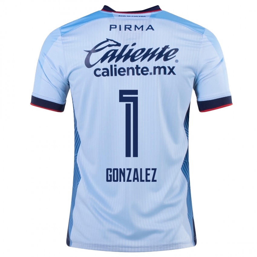 Kinder Itzayana Gonzalez #1 Himmelblau Auswärtstrikot Trikot 2023/24 T-Shirt Österreich