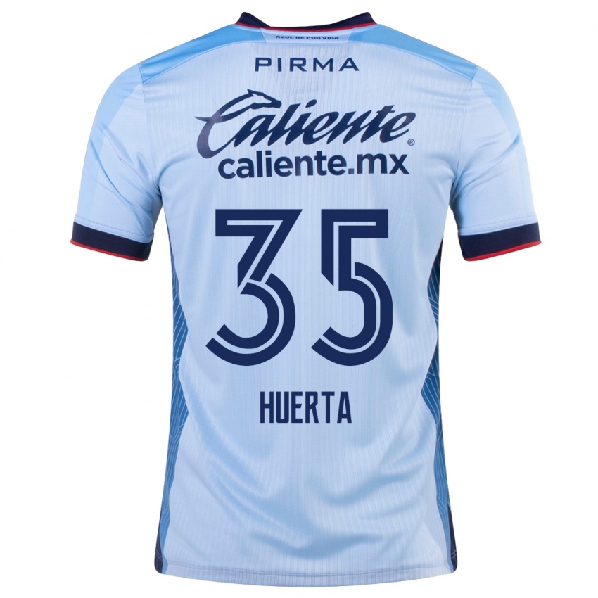 Kinder Renata Huerta #35 Himmelblau Auswärtstrikot Trikot 2023/24 T-Shirt Österreich