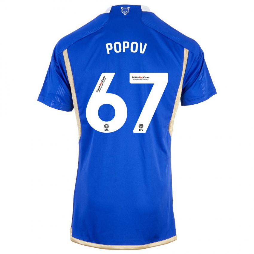 Herren Chris Popov #67 Königsblau Heimtrikot Trikot 2023/24 T-Shirt Österreich