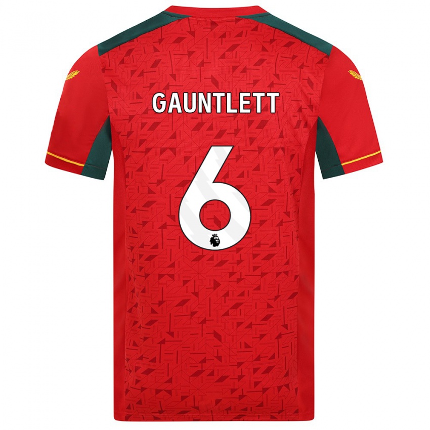 Herren Maz Gauntlett #6 Rot Auswärtstrikot Trikot 2023/24 T-Shirt Österreich
