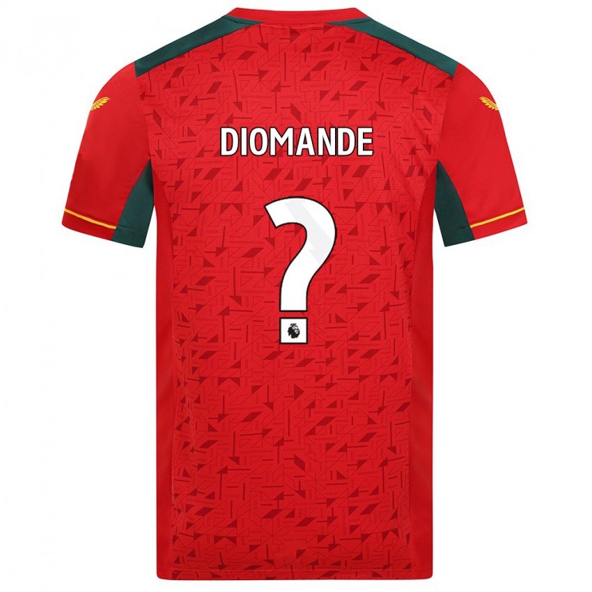 Herren Mo Diomande #0 Rot Auswärtstrikot Trikot 2023/24 T-Shirt Österreich