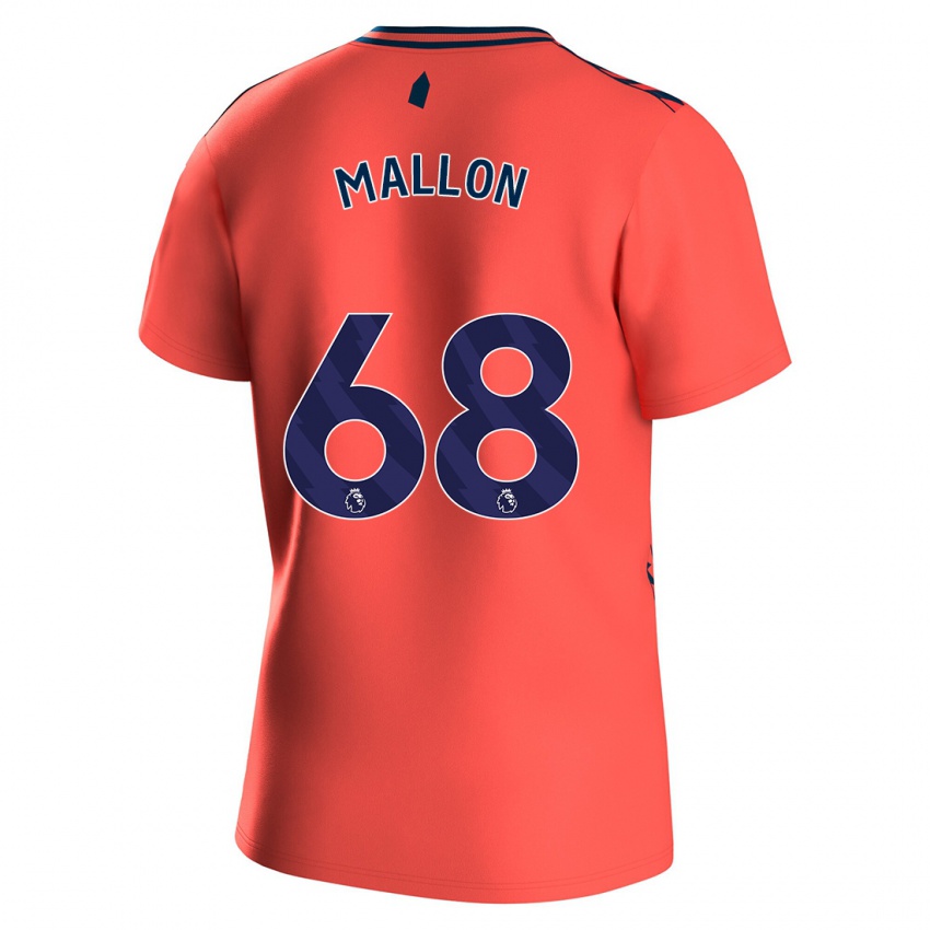 Herren Mathew Mallon #68 Koralle Auswärtstrikot Trikot 2023/24 T-Shirt Österreich