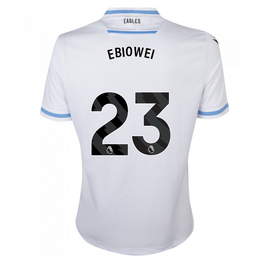 Herren Malcolm Ebiowei #23 Weiß Auswärtstrikot Trikot 2023/24 T-Shirt Österreich