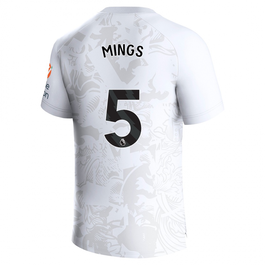 Herren Tyrone Mings #5 Weiß Auswärtstrikot Trikot 2023/24 T-Shirt Österreich
