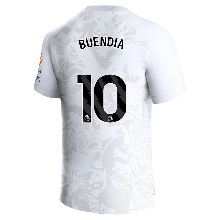 Herren Emiliano Buendia #10 Weiß Auswärtstrikot Trikot 2023/24 T-Shirt Österreich