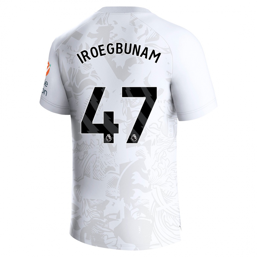 Herren Tim Iroegbunam #47 Weiß Auswärtstrikot Trikot 2023/24 T-Shirt Österreich
