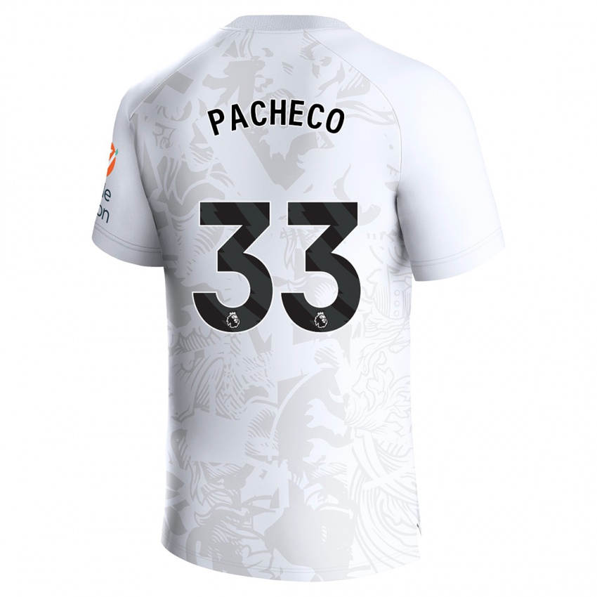 Herren Maz Pacheco #33 Weiß Auswärtstrikot Trikot 2023/24 T-Shirt Österreich