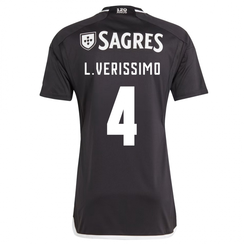 Herren Lucas Verissimo #4 Schwarz Auswärtstrikot Trikot 2023/24 T-Shirt Österreich