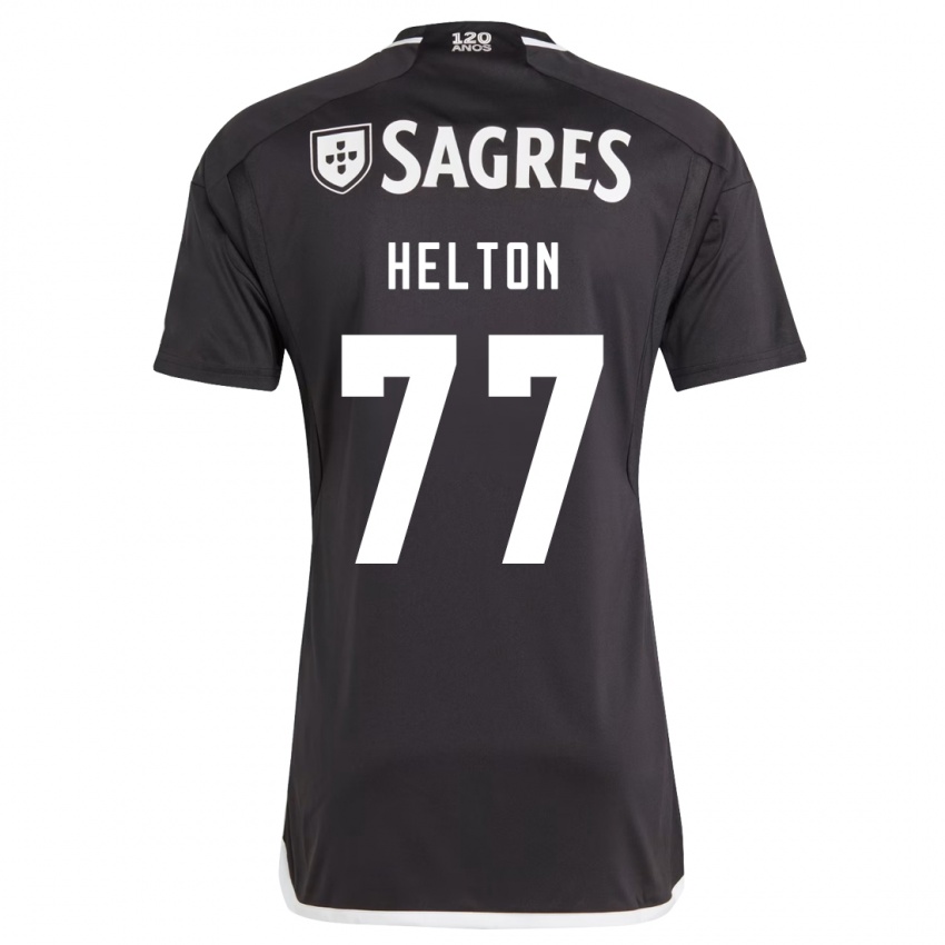 Herren Helton Leite #77 Schwarz Auswärtstrikot Trikot 2023/24 T-Shirt Österreich