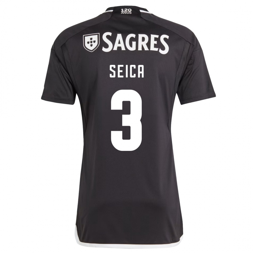 Herren Ana Seica #3 Schwarz Auswärtstrikot Trikot 2023/24 T-Shirt Österreich